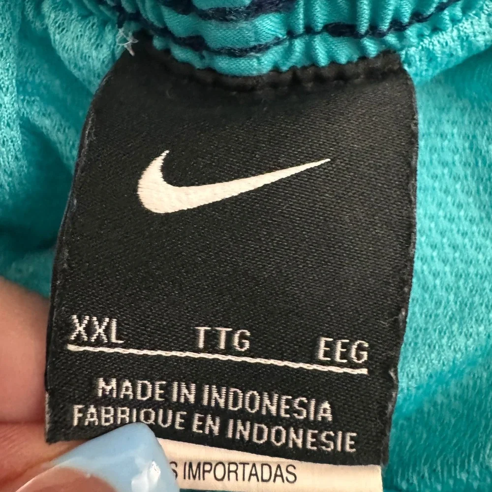 Nike Swim Trunks Men XXL Blue Teal Tie Dye Board Shorts NESSA576